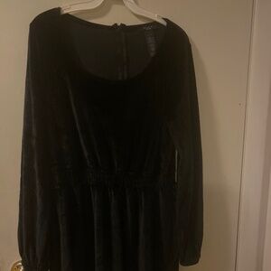 Black velvet dress